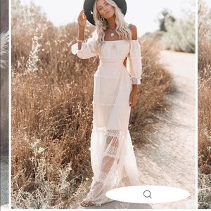VICI PORSHA OFF SHOULDER DRESS